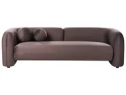 Sofa 3 Seater LEIREN Velvet Dark Brown_1028829