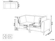 Modular Sofa 2 Seater EVJA Velvet Grey_1068522