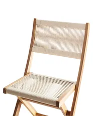 Bistro Set Folding PROSSEDI Acacia Wood Beige_956699