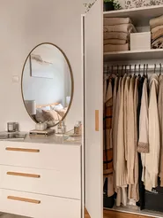 Wall Mirror OUVEA 57 cm 79 cm Metal Gold_831254