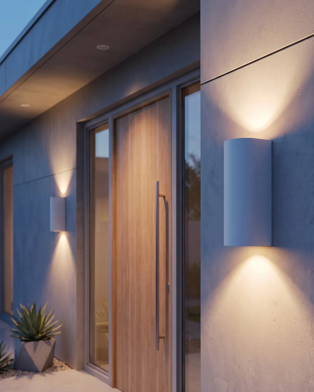 Set of 2 Outdoor LED Wall Lights LAZARO White_1107732