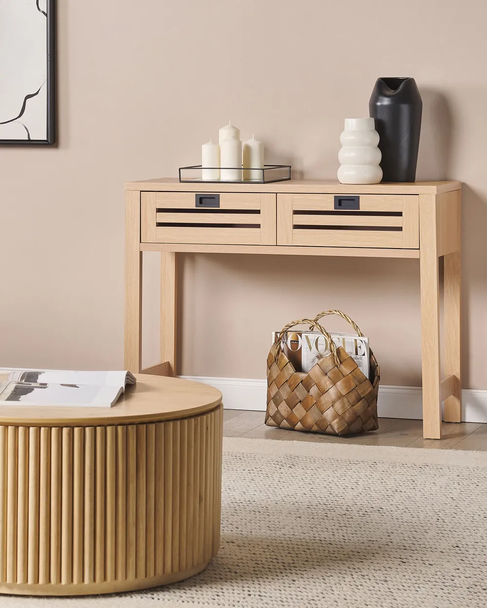 Console Table RANDA Light Brown