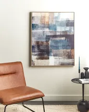Canvas PULSANO 83 x 103 cm Abstract Motif Multicolour_891125