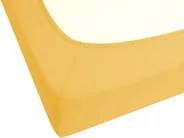 Fitted Sheet JANBU 140 x 200 cm Cotton Mustard_845288