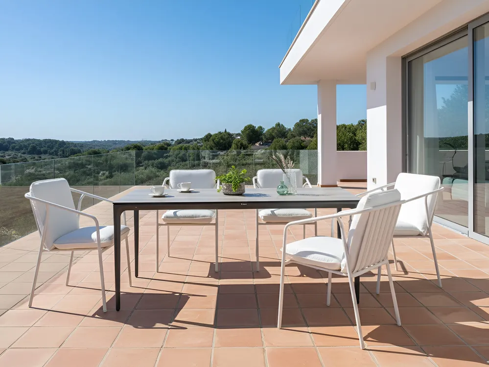 Garden Dining Table SOVARETO 180 cm 90 cm Wood-like Light Grey