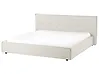 Bed Faux Linen LESTRE 180 x 200 cm (EU Super King) Off-White