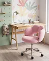 Desk Chair WHIZZY Boucle Pink