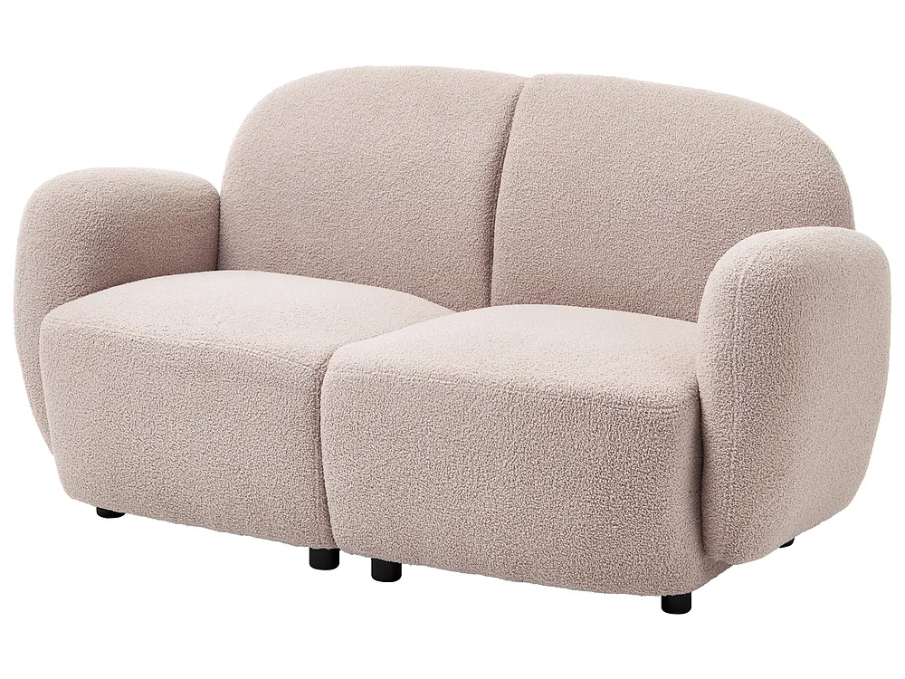 Living Room Set 6 Seater JULE Boucle Beige_1125997