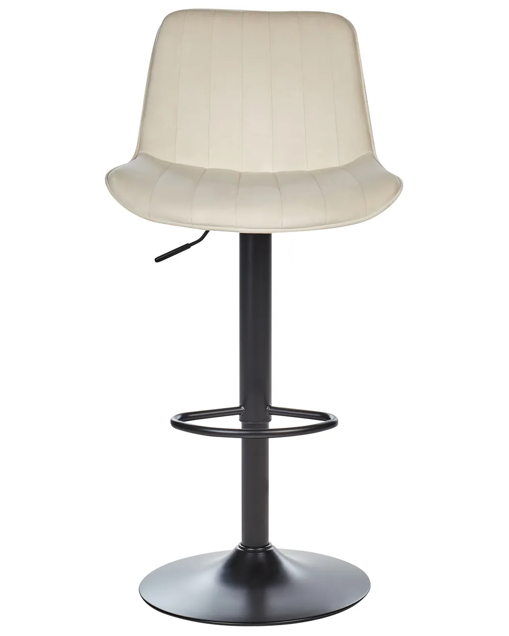 Set med 2 barstolar DUBROVNIK Vridbar Sammet Ljusbeige_913965