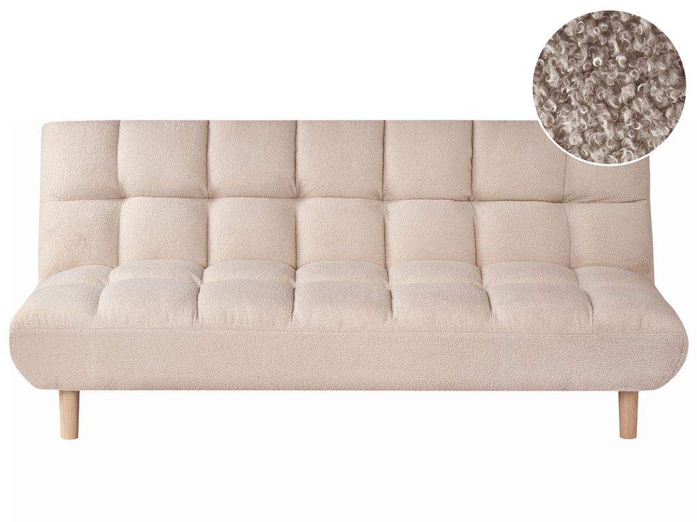 Sovesofa 2-seters RISOR Bouclé Beige