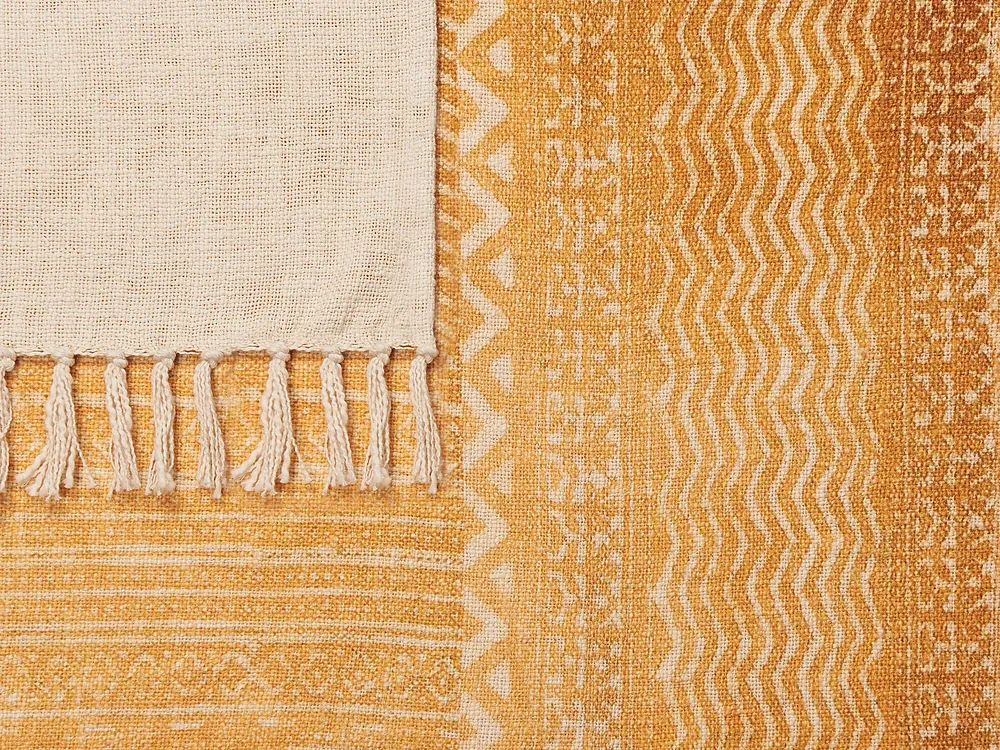 Blanket FIROZABAD Cotton 130 x 180 cm Orange_829243