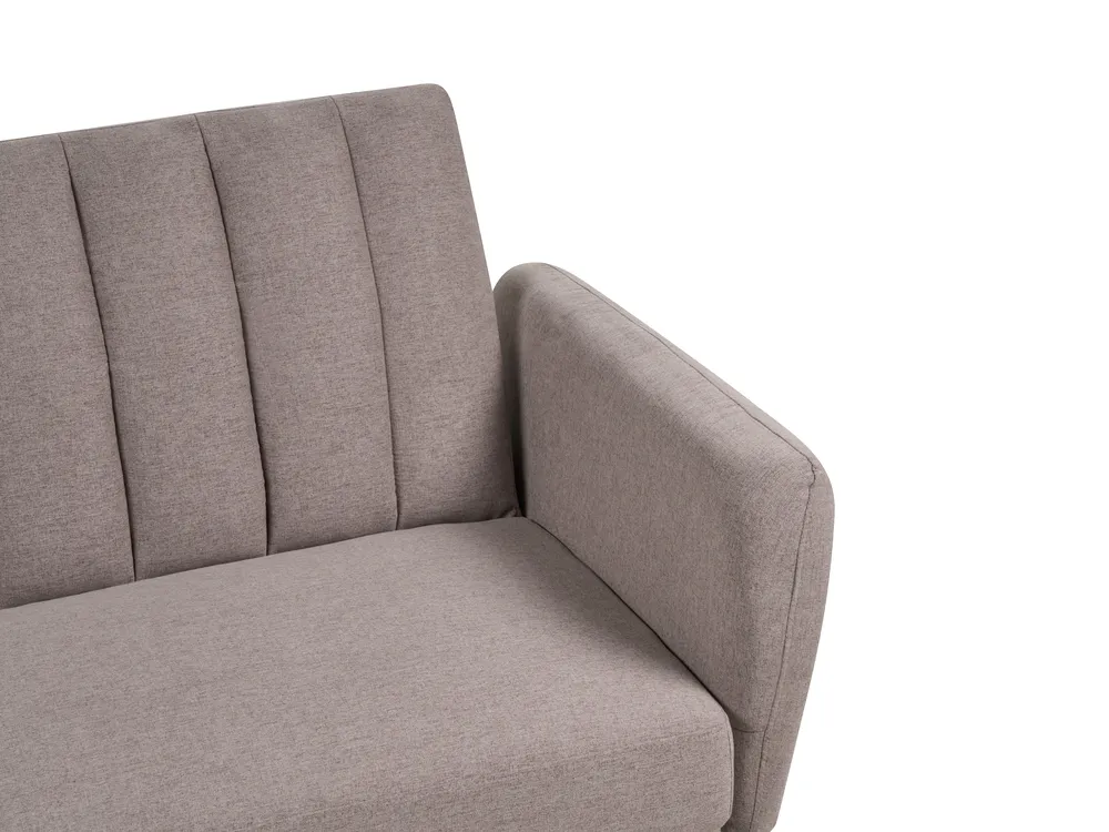 Sofa Bed 3 Seater VIMMERBY Fabric Light Brown_900076
