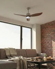 Ceiling Fan with Light MAHAUT with Remote LED Light Brown_1032009