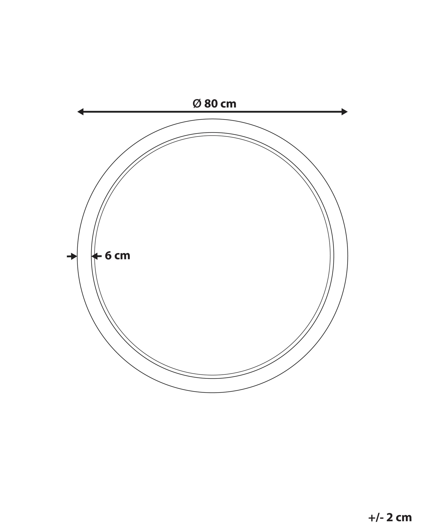 Wall Mirror ANLEZY 80 cm 80 cm Rattan Natural_938868