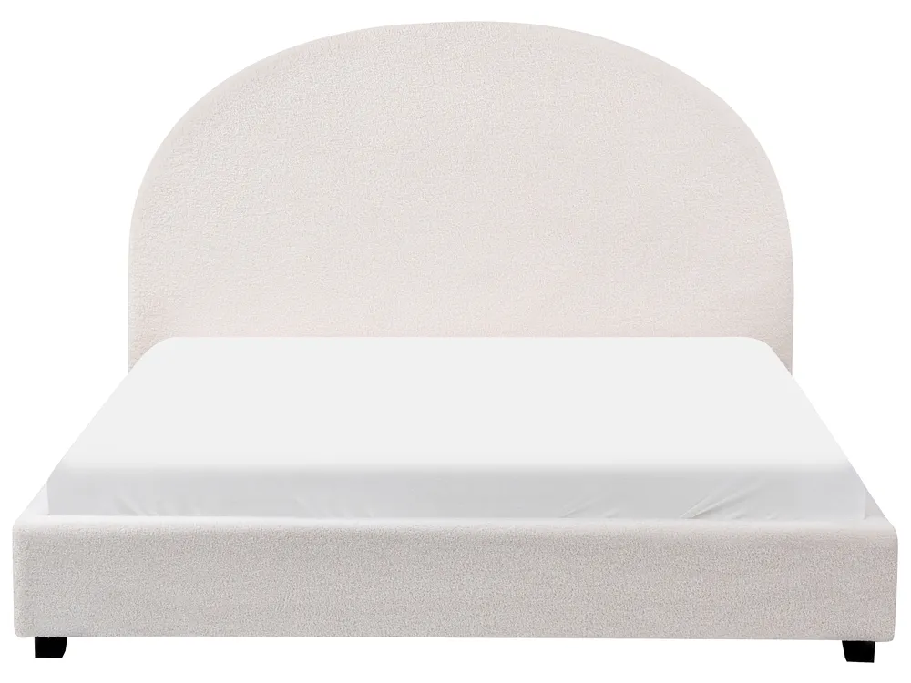 Bed Boucle VAUCLUSE 140 x 200 cm (EU Double) Off-White_977094