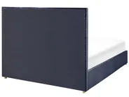 Ottoman Bed VERNOYES Velvet Black 160 x 200 cm (EU King Size)_861452