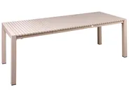 Utdragbart trädgårdsmatbord ARDESIO 160/220 cm 90 cm Metall Sandbeige_1064679