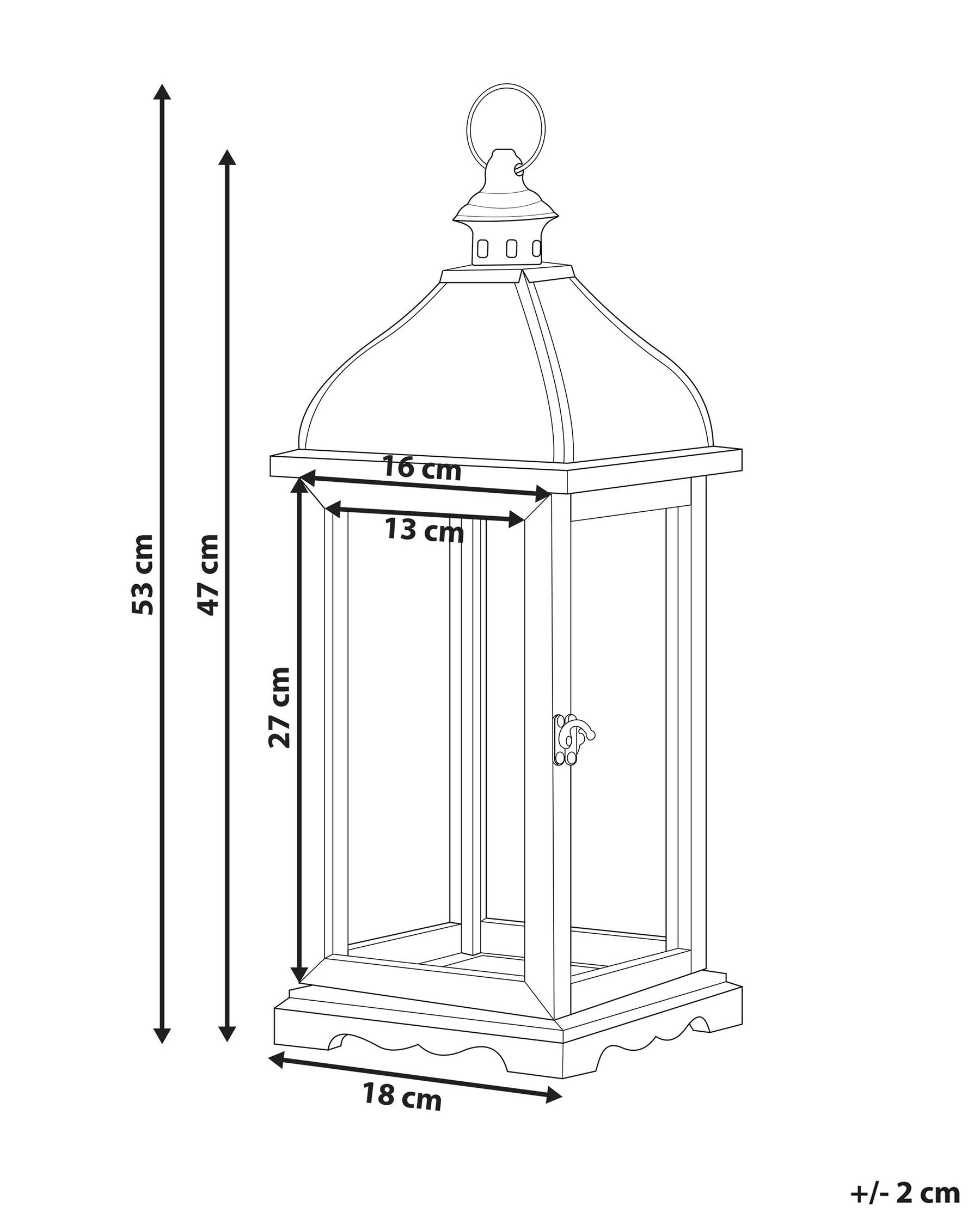 Lykta SAMAR 47 cm Furu Vit_817786
