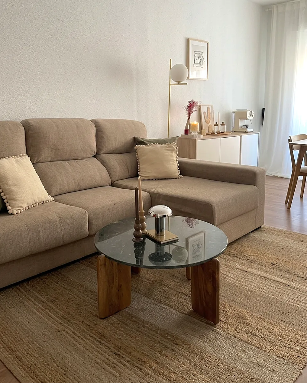 Coffee Table LUNO Marble Dark Green_1124935