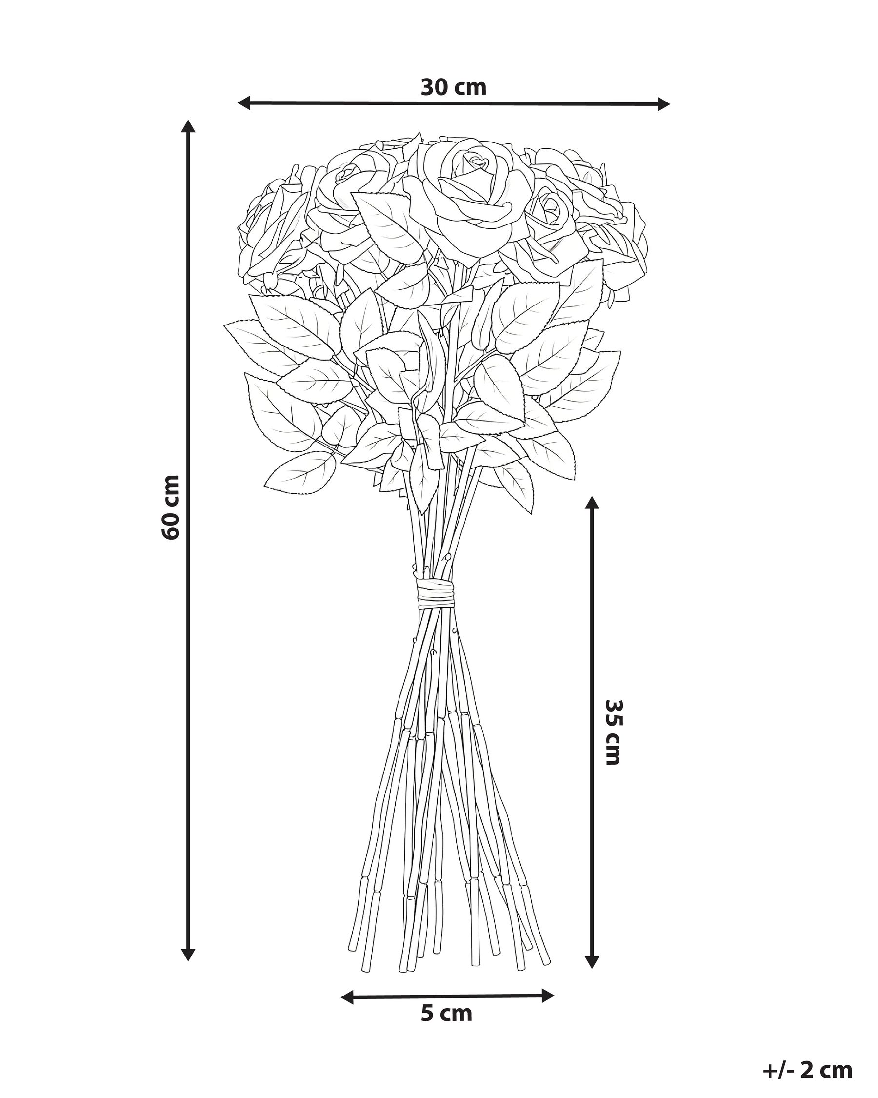 Artificial Flower Bouquet MAFRA 60 cm Red_1028457