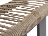 Sun Lounger with Cushion ZERI PE Rattan Light Beige_1117144