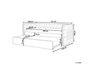 Utdragbar säng Bouclé GASSIN 90 x 200 cm Pastellrosa_951593