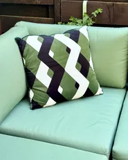 Set of 2 Outdoor Cushions SWAY Geometric Pattern 45 x 45 cm Multicolour_1017759