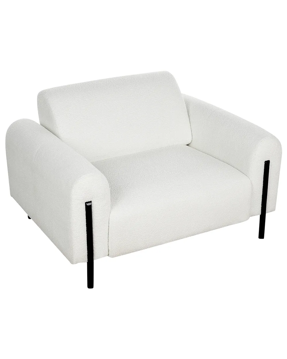 Fåtölj ASKIM Bouclé Vit_918532