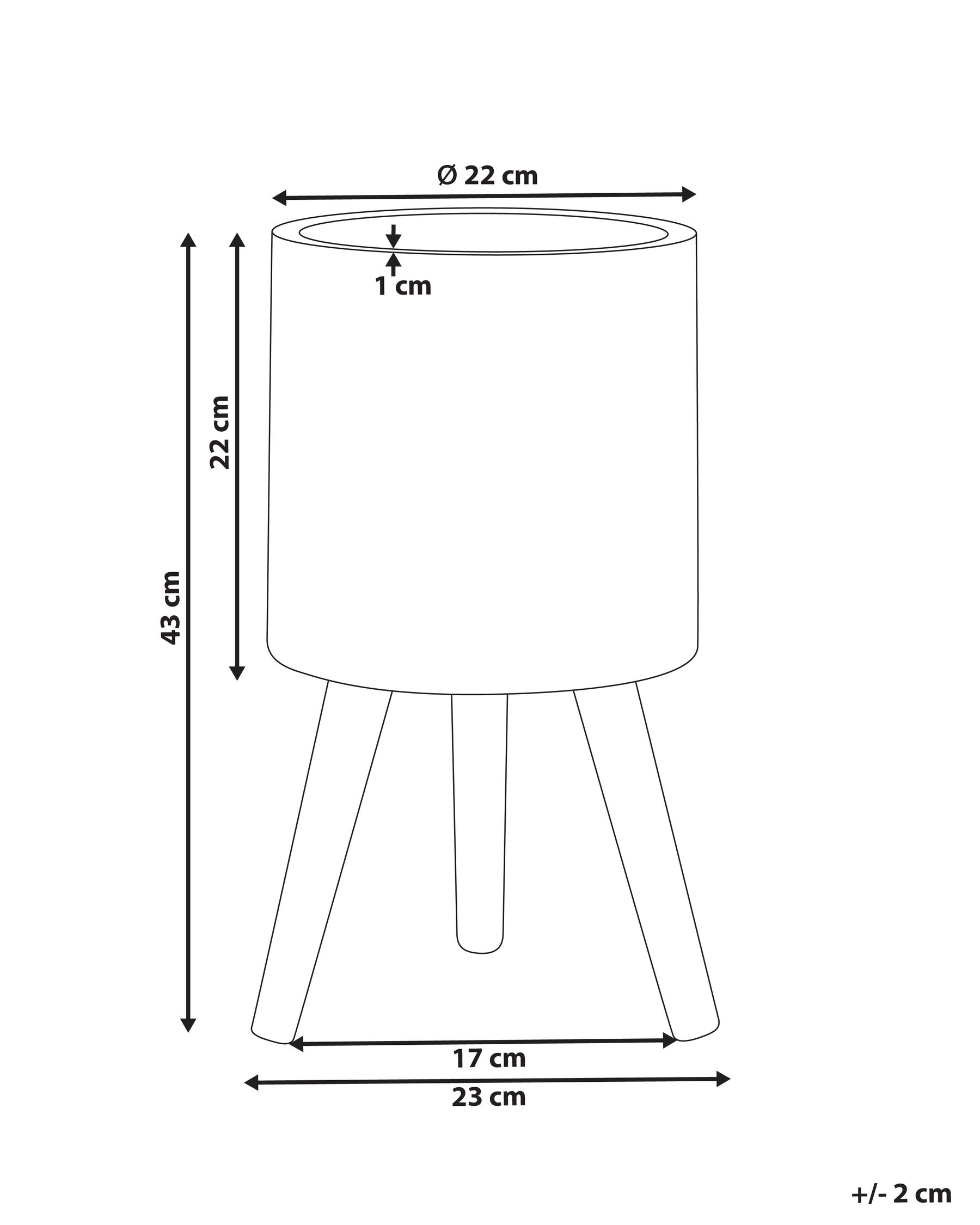 Elevated Plant Pot PREWEZA 23 cm Off-White_979979