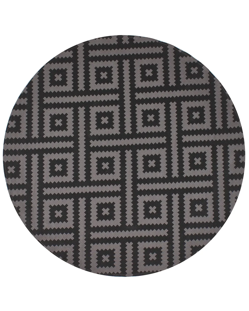 Outdoor Rug AJMER Black ø 160 cm