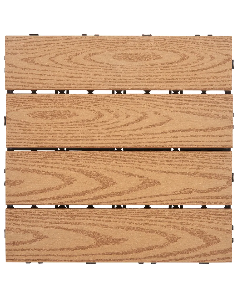 Outdoor Flooring ATESSA Wood-Plastic Composite (WPC) Light Brown_966723