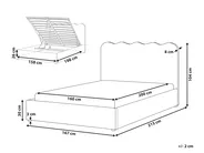 Ottoman Bed NANTERRE Chenille Taupe 160 x 200 cm (EU King Size)_1019592