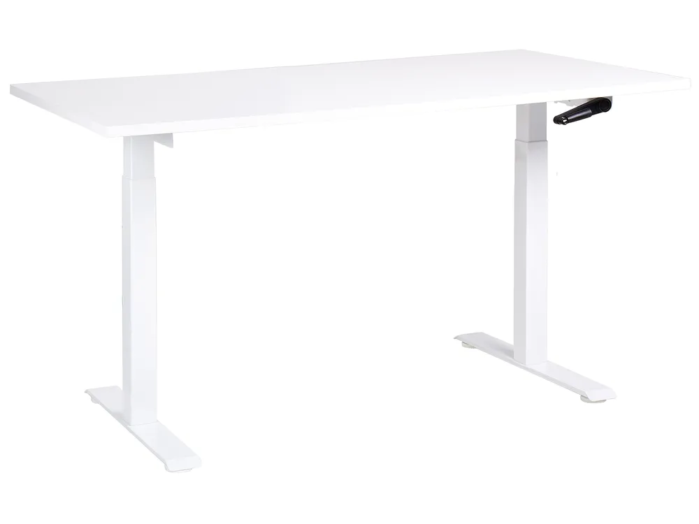 Manual Adjustable Standing Desk DESTINES 160 cm 72 cm White