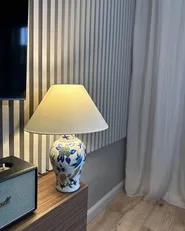 Bordslampa MORACA Porslin Vit/ Blå_1160185