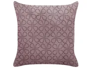 Set of 2 Decorative Cushions LARKSPUR 45 x 45 cm Velvet Pink Geometric Pattern_838396