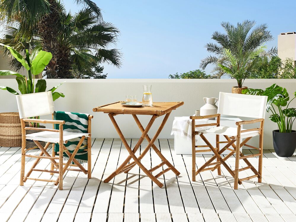 Bistropöytä MOLISE 70 cm 70 cm Bambu Ruskea