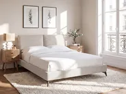 Säng med lamellram Manchester MELLE 160 x 200 cm Ljusbeige_882216
