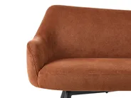 Dining Bench 2 Seater ARENDAL Fabric Golden Brown_1080940