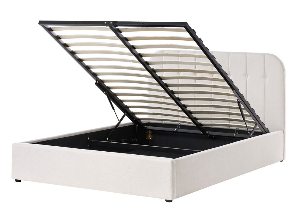 Seng med oppbevaring CHALLANS Off white 140 x 200 cm