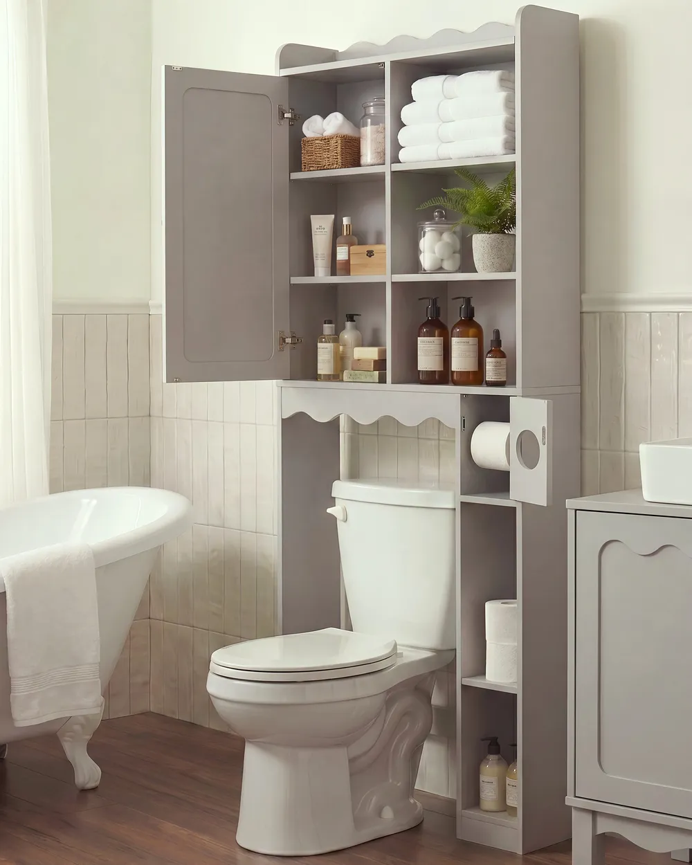 Bathroom Cabinet PENON 80 cm Light Beige_1113663