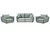 Living Room Set 5 Seater KUNES Fabric Light Green