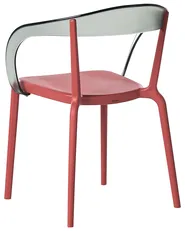 Set med 4 trädgårdsstolar MALEVIZI Stapelbar Röd_1043532