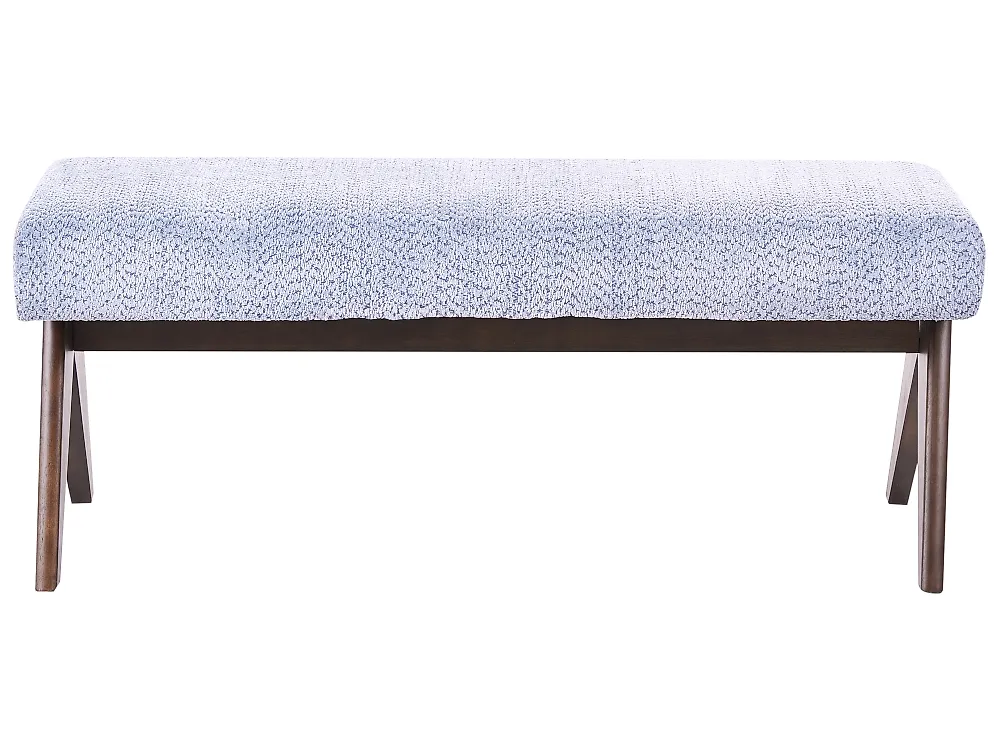 Upholstered Bench TAMRE Chenille Light Blue/ Dark Brown_1183150