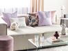 Set of 2 Decorative Cushions MILLET 43 x 43 cm Corduroy Violet Geometric Pattern