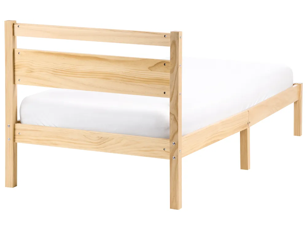 Bed Pine Wood MERCURER 80 x 200 cm (EU Small Single) Light Brown_1108173