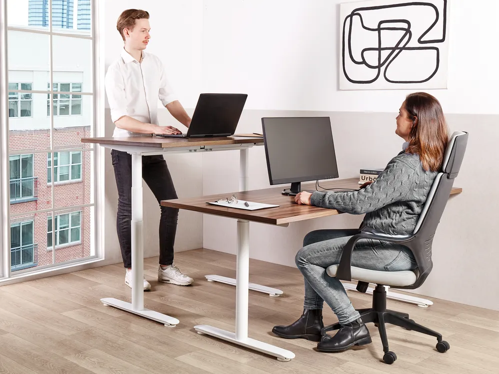 Electric Adjustable Standing Desk DESTINAS 160 cm 72 cm Brown/ White