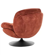 Swivel Armchair NOLVIK Velvet Golden Brown_1156215