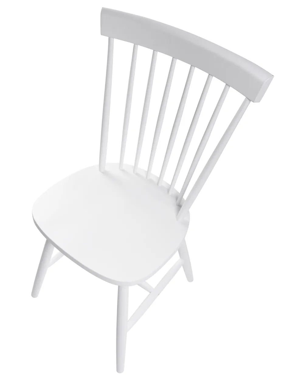 Set of 2 Dining Chairs BURGES Wood White_793401