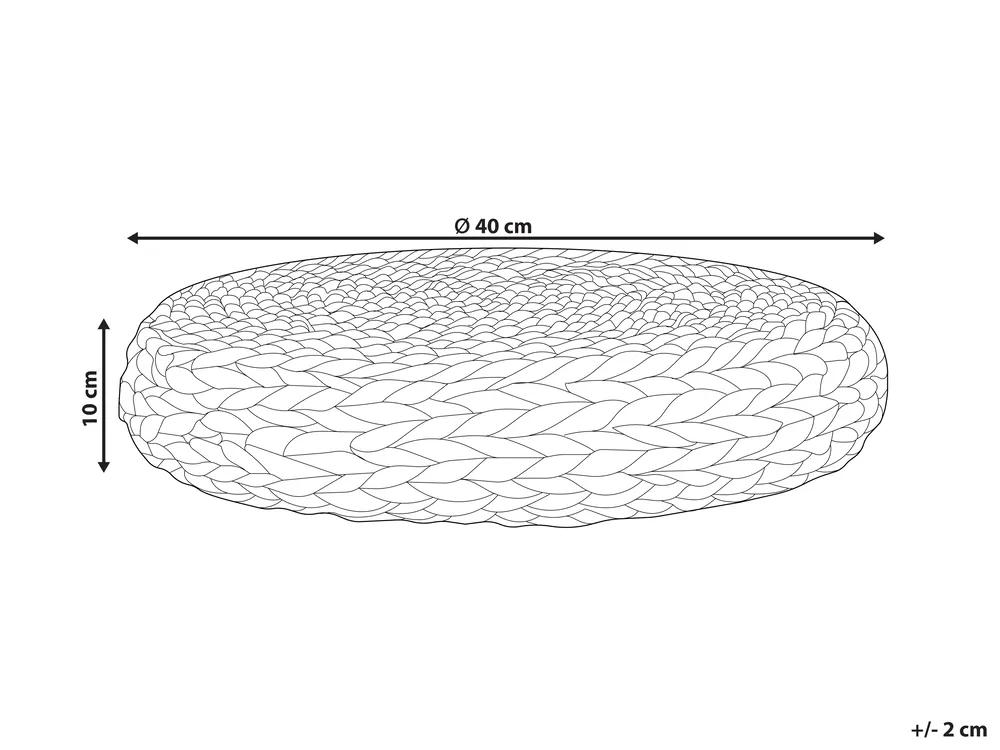 Pouffe WAHOO Water Hyacinth Beige_825263
