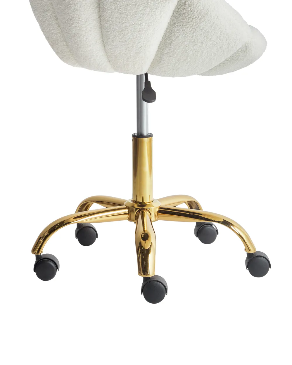 Skrivbordsstol ANNABELLE Bouclé Vit_949938